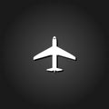 Airplane icon flat Royalty Free Stock Photo