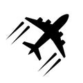 Airplane icon in flat style. Plane symbol Royalty Free Stock Photo