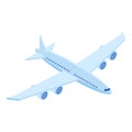 Airplane icon, isometric style