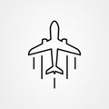 Airplane icon logo design. simple flat vector illustration Royalty Free Stock Photo