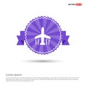 Airplane icon - Purple Ribbon banner