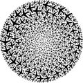 Airplane Icon Rotated Round Globula Collage