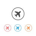 Airplane icon set vector illustration design Logo Royalty Free Stock Photo