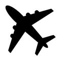Airplane Icon Simple Flat Vector. Plane Icon. Aircraft Sign. Flight Transport Symbol Royalty Free Stock Photo