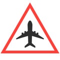 Airplane Icon in trendy flat style isolated on grey background. Plane symbol for your web site design, logo, app, UI. Vector