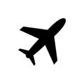 Airplane icon vector, Flat icon aircraft symbol isolated on white background