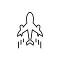 Airplane icon. vector icon isolated on white background. concept of travel and leisure