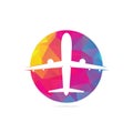 Airplane icon vector illustration design Logo Royalty Free Stock Photo