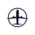 Airplane icon vector illustration design Logo Royalty Free Stock Photo