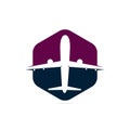 Airplane icon vector illustration design Logo Royalty Free Stock Photo