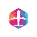 Airplane icon vector illustration design Logo Royalty Free Stock Photo