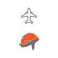 Airplane icon vector illustration design