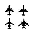 Airplane icon on a white background. illustration on a white isolated background