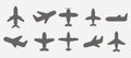 Airplane icons vector