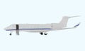 Airplane Illustration, Private Jet, Civil Business Jet Aircraft