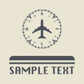 Airplane instruments icon or sign Royalty Free Stock Photo