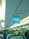 Airplane interior Royalty Free Stock Photo