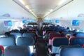 Airplane interior Royalty Free Stock Photo