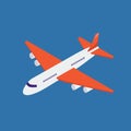 Airplane isometric illustration