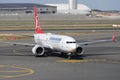 Airplane in Istanbul International Airport Royalty Free Stock Photo