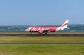 Airplane on its runway at the airport Royalty Free Stock Photo