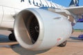 Airplane jet engine Royalty Free Stock Photo