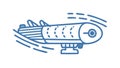 Airplane Jet Engine Blueprint Icon, vector design Generative AI Royalty Free Stock Photo