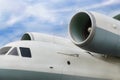 Airplane jet engine Royalty Free Stock Photo