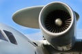 Airplane jet engine Royalty Free Stock Photo