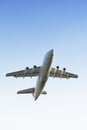 Airplane landing Royalty Free Stock Photo