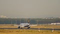 Airplane landing in Frankfurt