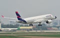 Airplane landing at Saigon Airport SGN Royalty Free Stock Photo