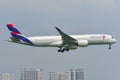 Airplane landing at Saigon Airport SGN Royalty Free Stock Photo