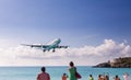 Airplane lands at Princess Juliana airport