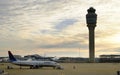 Airplane Leaving the Terminal Royalty Free Stock Photo