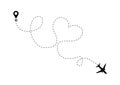 Airplane line path vector icon. Royalty Free Stock Photo