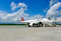 Airplane loading the cargo