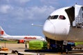 Airplane loading cargoes in VietNam Saigon Airport