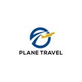 Airplane Logo Design Template Vector Royalty Free Stock Photo