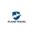 Airplane Logo Design Template Vector Royalty Free Stock Photo