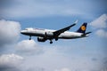 Airplane of Lufthansa AIRLINES Royalty Free Stock Photo