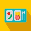 Airplane lunch flat icon