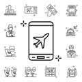 Airplane mode icon. Airport icons universal set for web and mobile Royalty Free Stock Photo