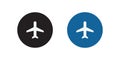 Airplane Mode Icon Vector in Flat Style. Plane Symbol Illustration Royalty Free Stock Photo