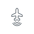 airplane mode icon vector from flying concept. Thin line illustration of airplane mode editable stroke. airplane mode linear sign Royalty Free Stock Photo