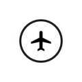 Airplane Mode Icon Vector. Plane Symbol Image Royalty Free Stock Photo