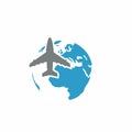 Airplane moderen logo design 3d illlustration