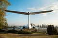 Airplane monument in Chisinau Royalty Free Stock Photo