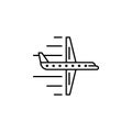 airplane outline icon. Element of lifestyle illustration icon. Premium quality graphic design. Signs and symbol collection icon