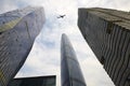 Modern buildings and airplane, Guangzhou